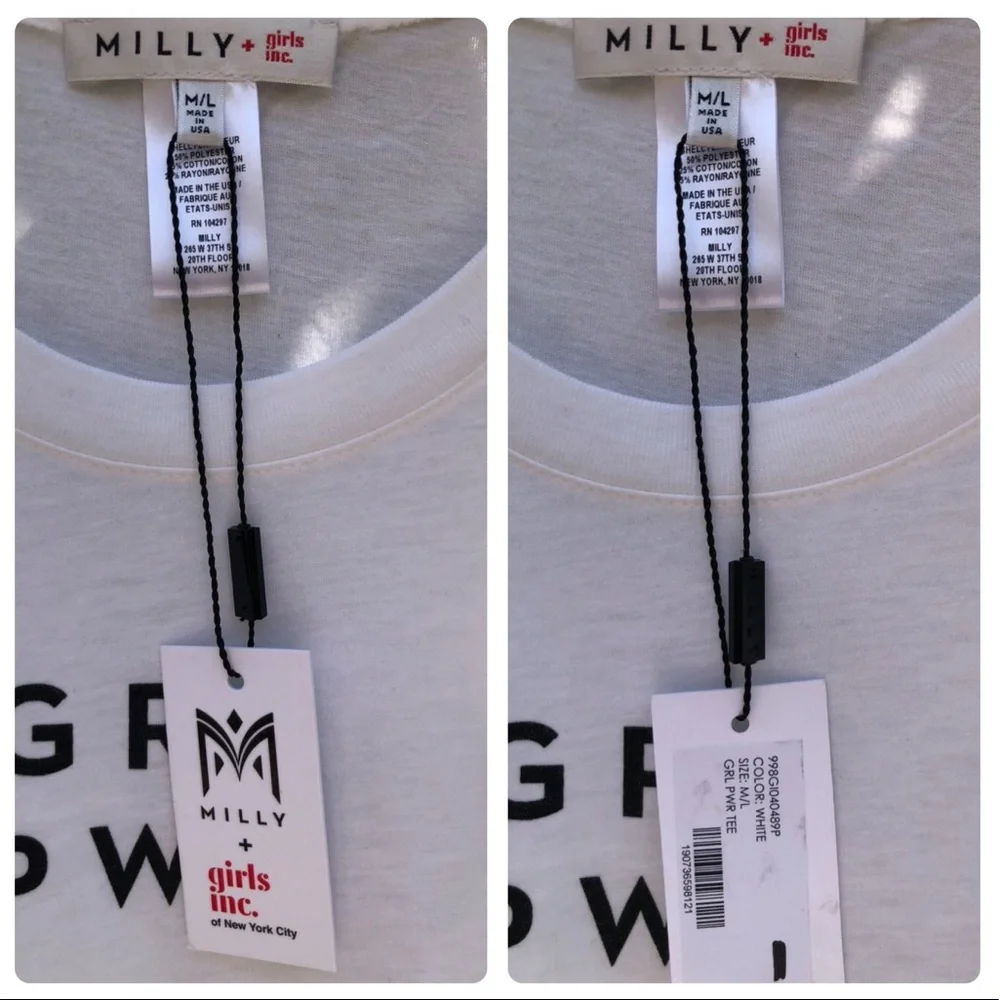 NEW Milly + Girls inc GRL PWR Collab Tee M/L - Picture 3 of 5